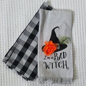 Halloween Skull Dish Towel